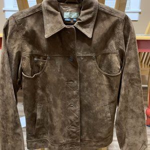 Women's Leather Brown Jacket XS